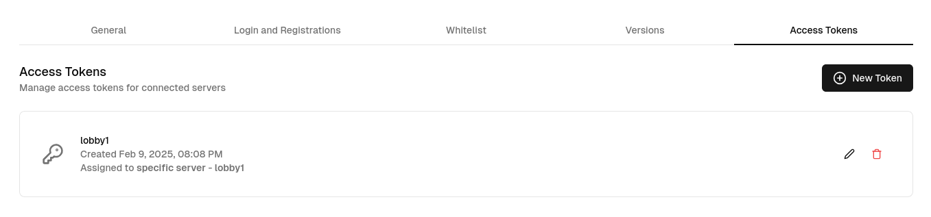 list of network tokens