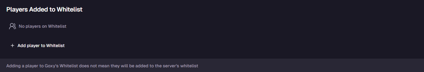 Whitelist player list